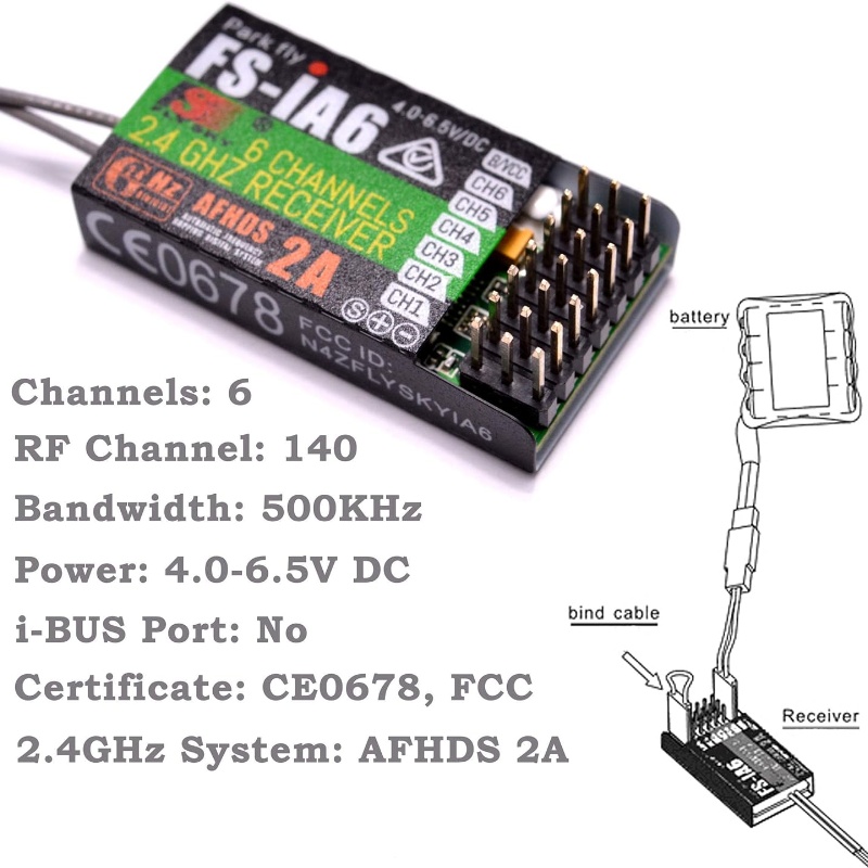 Flysky FS-IA6 Receiver 6CH Dua - Drone Racing Battery บทวิจารณ์และราคา