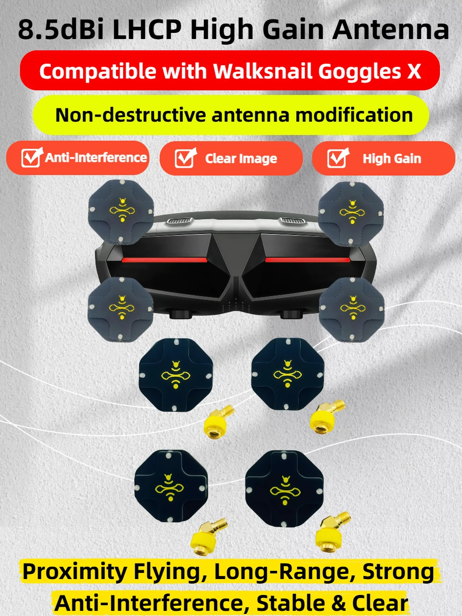 8.5dBi High Gain LHCP 5.8GHz D - Drone Racing Goggles บทวิจารณ์และราคา