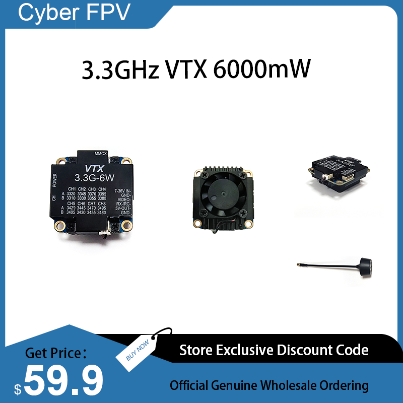 3.3GHz VTX 6W Video Transmitte - Drone Racing Goggles บทวิจารณ์และราคา