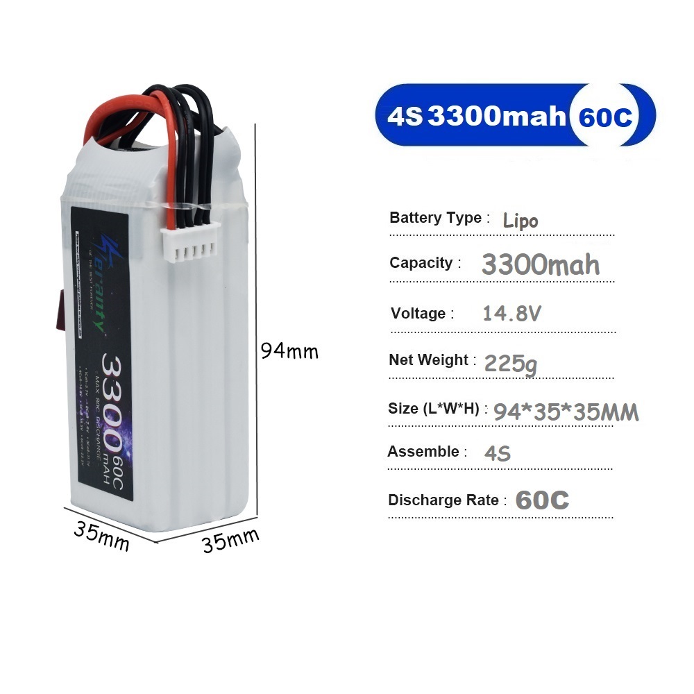 LiPo Rechargeable Battery 4S 3 - Drone Racing Battery บทวิจารณ์และราคา