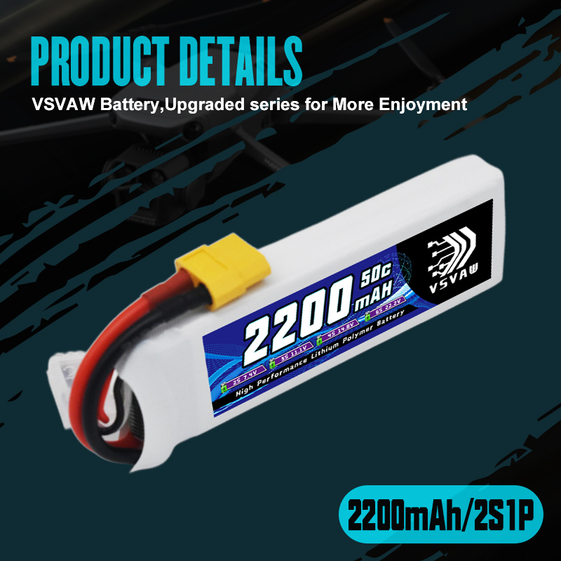 VSVAW 7.4V 2200mah 2S Drone Li - Drone Racing Battery บทวิจารณ์และราคา