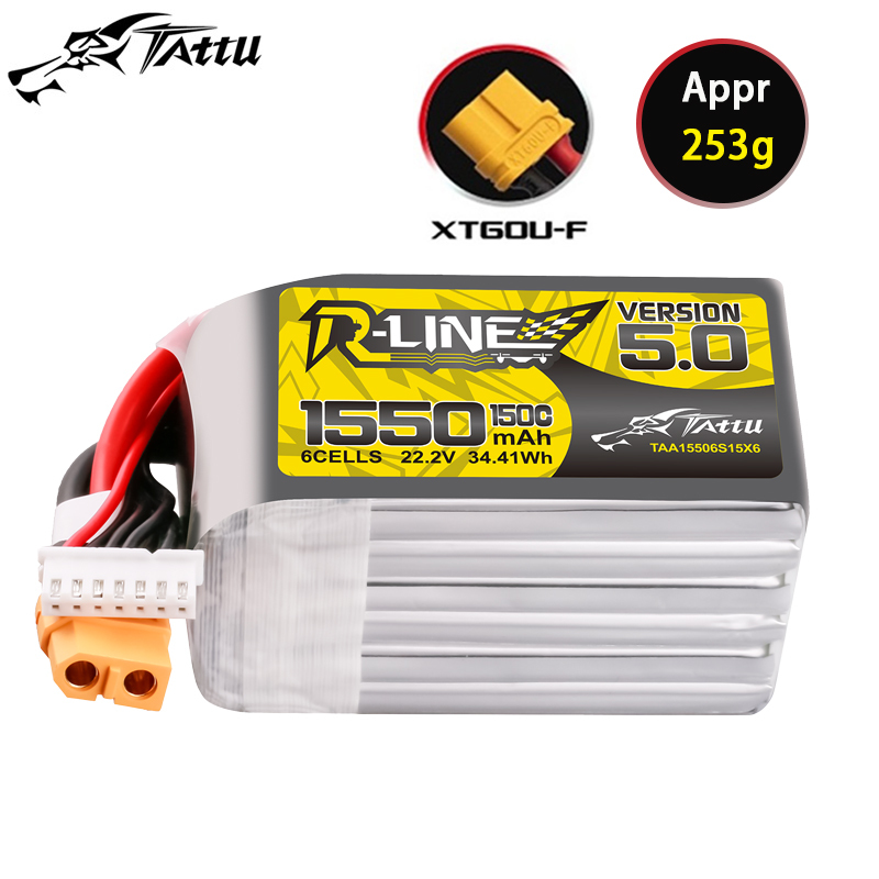 TATTU-R-LINE 5.0 22.2V 1550mAh - Drone Racing Battery บทวิจารณ์และราคา