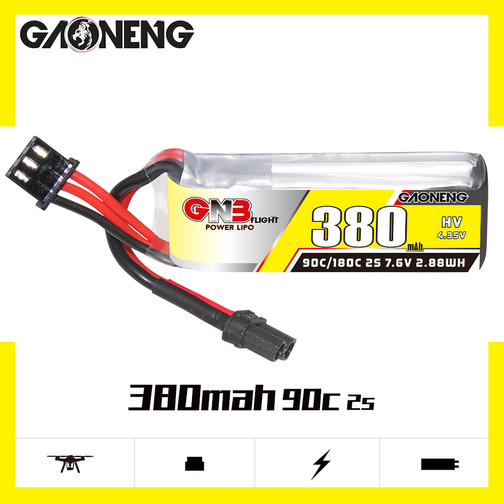 GNB 2S 7.6V 380mAh 90C/180C Li - Drone Racing Battery บทวิจารณ์และราคา