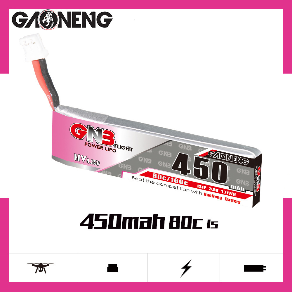 GNB HV 1S 3.8V 450mAh 80C/160C - Drone Racing Battery บทวิจารณ์และราคา