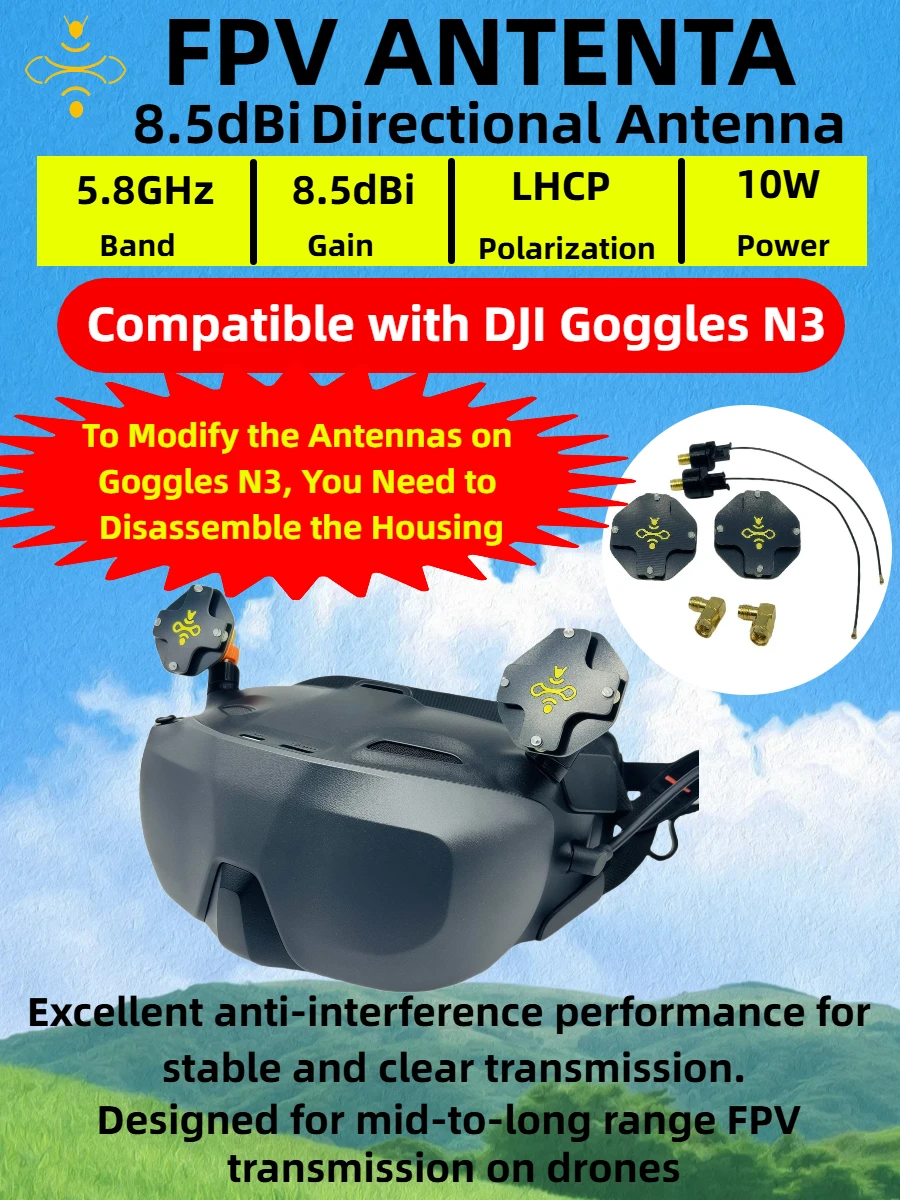 8.5dBi LHCP FPV Patch Antenna  - Drone Racing Goggles บทวิจารณ์และราคา