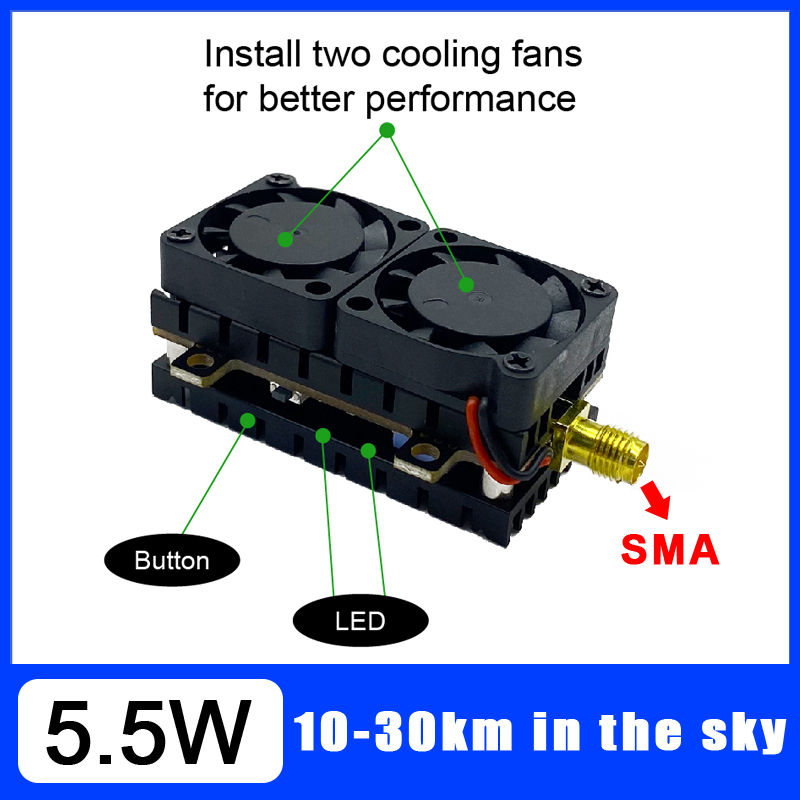 Long Range 5.8GHz 5.5W Video T - Drone Racing Transmitter บทวิจารณ์และราคา