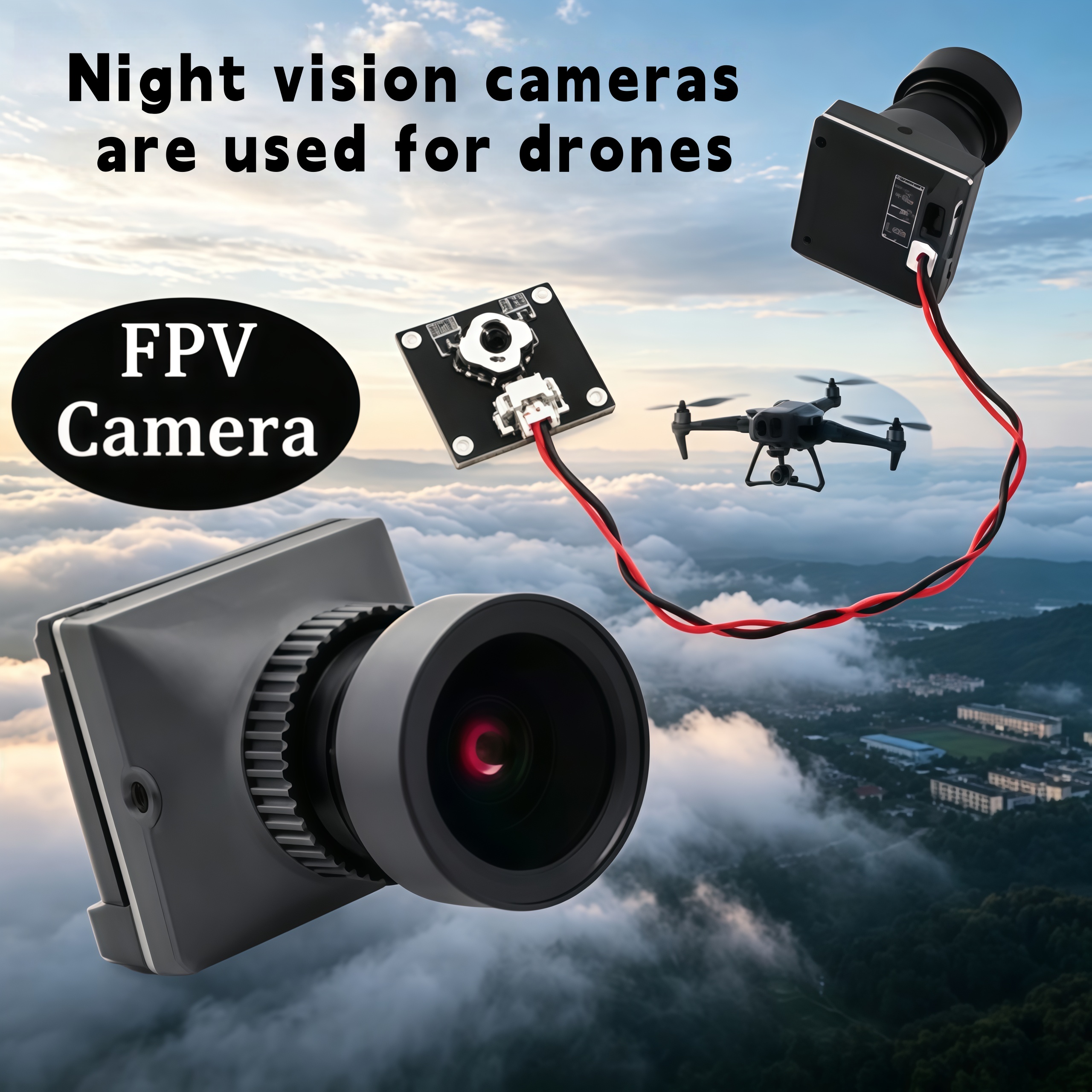 1500TVL HD CADDX Snail FPV Cam - Drone Racing Transmitter บทวิจารณ์และราคา