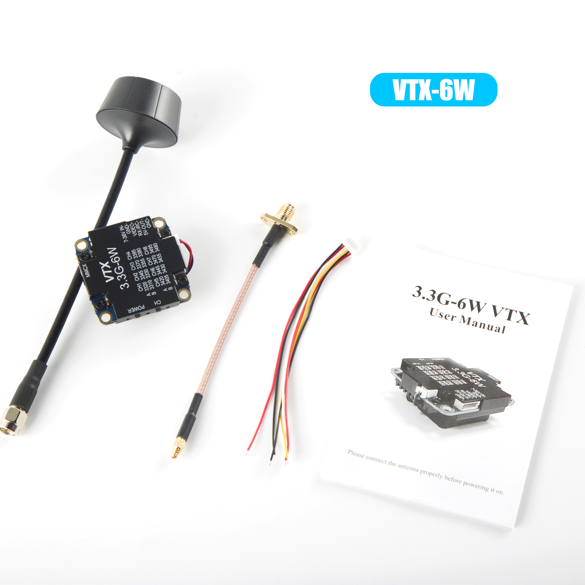 FPV Video Transmitter 3.3G 6W  - Drone Racing Transmitter บทวิจารณ์และราคา