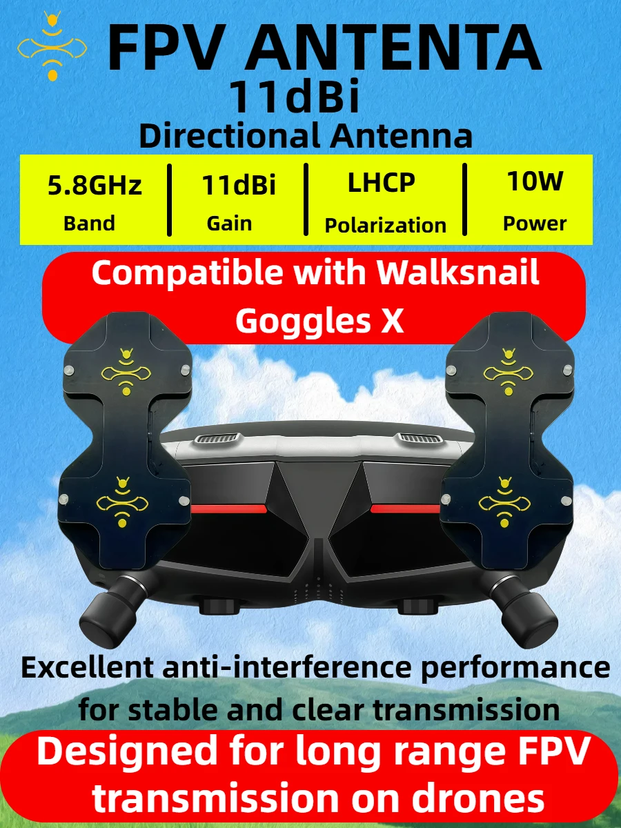 11dBi High Gain LHCP 5.8GHz Di - Drone Racing Goggles บทวิจารณ์และราคา